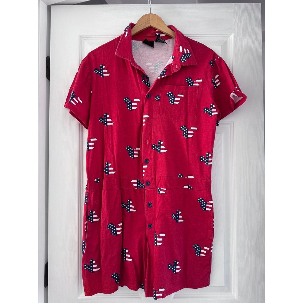 Mickey Mouse Red American‎ Theme Romper